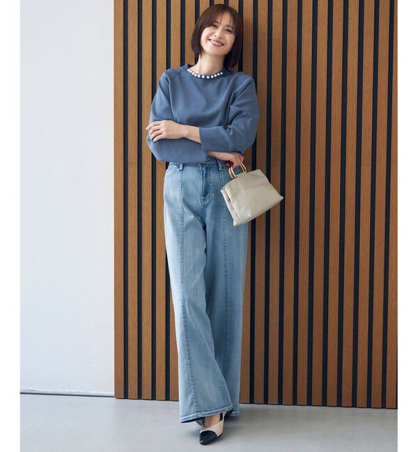 自由区「【洗える】ウスカルデニムバギー パンツ」|デニム|