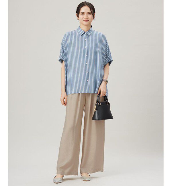 自由区「【ご好評アイテム・新色追加・ウエストゴム・セットアップ対応】エアリーツイルワイド パンツ」|その他|