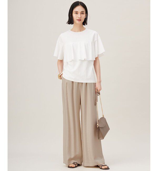 自由区「【ご好評アイテム・新色追加・ウエストゴム・セットアップ対応】エアリーツイルワイド パンツ」|その他|