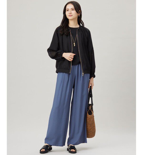 自由区「【ご好評アイテム・新色追加・ウエストゴム・セットアップ対応】エアリーツイルワイド パンツ」|その他|