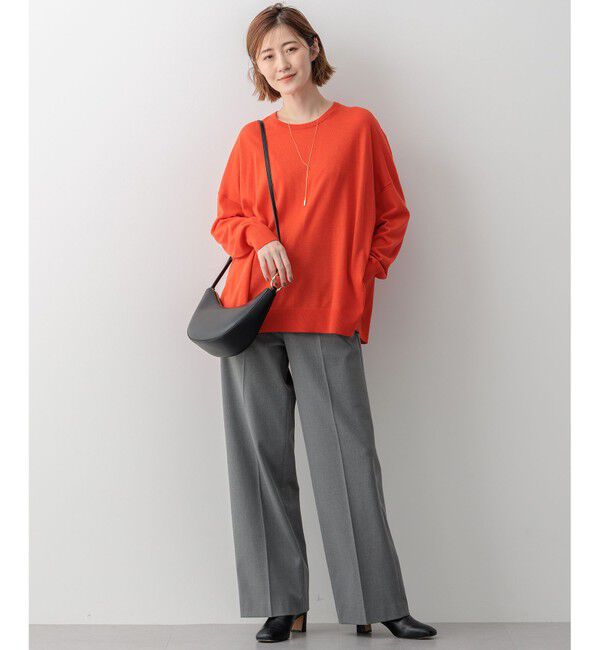 23区「【WEB限定カラーあり/洗える】ウーステッドウール ワイドシルエット ニット」|ニット・セーター|