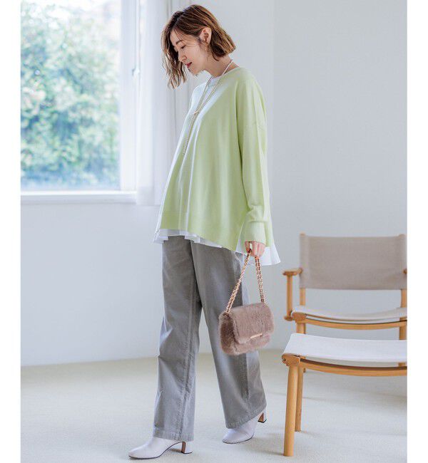 23区「【WEB限定カラーあり/洗える】ウーステッドウール ワイドシルエット ニット」|ニット・セーター|