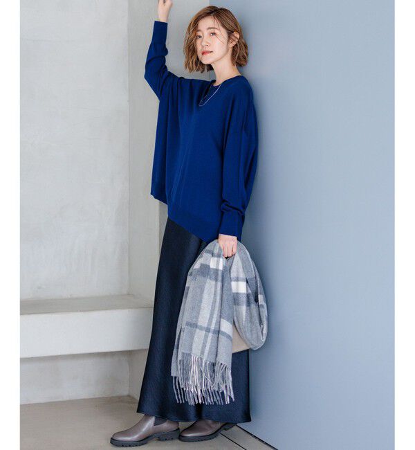 23区「【WEB限定カラーあり/洗える】ウーステッドウール ワイドシルエット ニット」|ニット・セーター|