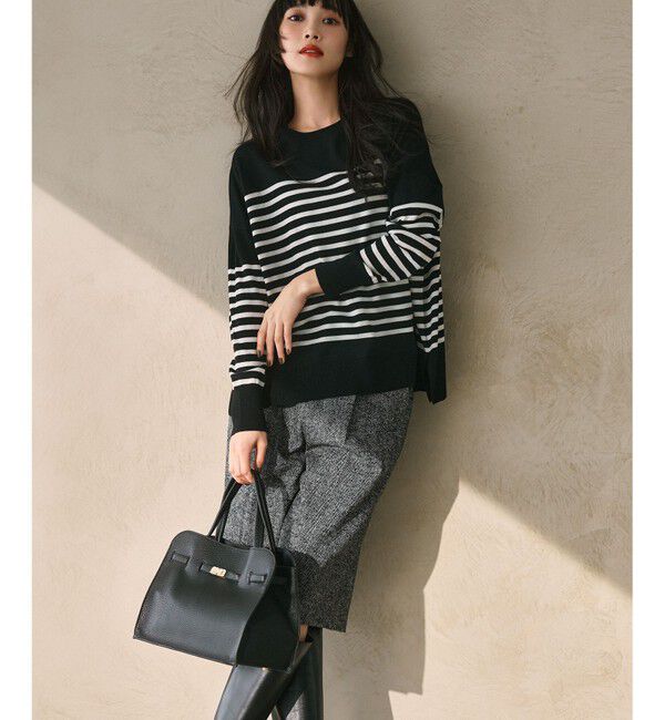 23区「【WEB限定カラーあり/洗える】ウーステッドウール ワイドシルエット ニット」|ニット・セーター|