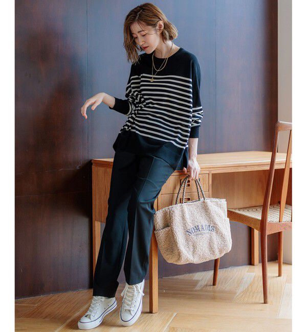 23区「【WEB限定カラーあり/洗える】ウーステッドウール ワイドシルエット ニット」|ニット・セーター|