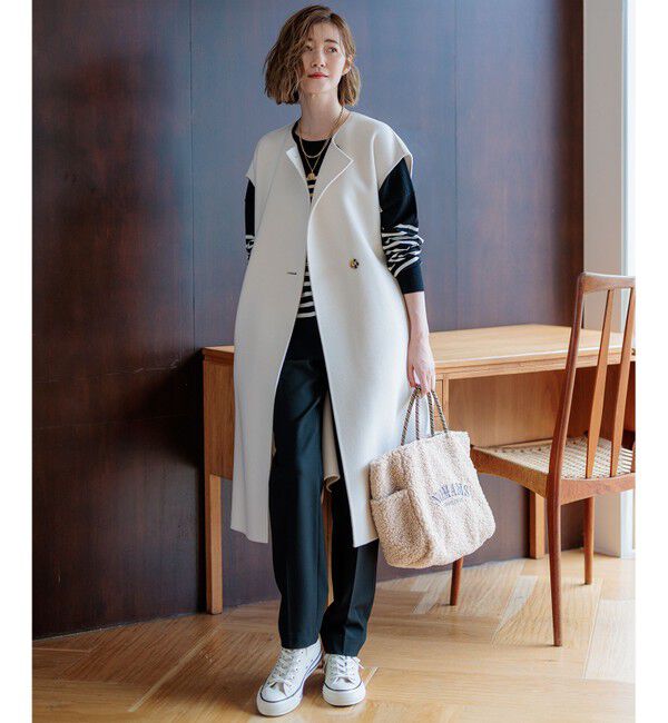 23区「【WEB限定カラーあり/洗える】ウーステッドウール ワイドシルエット ニット」|ニット・セーター|