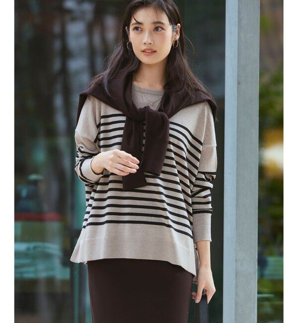 23区「【WEB限定カラーあり/洗える】ウーステッドウール ワイドシルエット ニット」|ニット・セーター|[WEB限定]ﾍﾞｰ