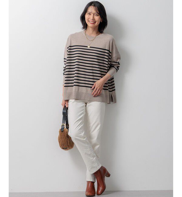 23区「【WEB限定カラーあり/洗える】ウーステッドウール ワイドシルエット ニット」|ニット・セーター|