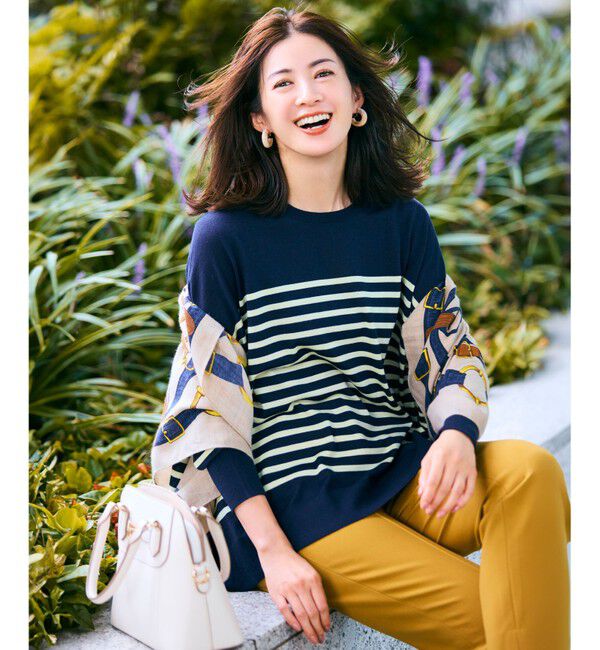 23区「【WEB限定カラーあり/洗える】ウーステッドウール ワイドシルエット ニット」|ニット・セーター|[WEB限定]ﾈｲﾋ