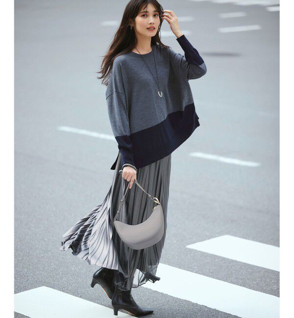 23区「【WEB限定カラーあり/洗える】ウーステッドウール ワイドシルエット ニット」|ニット・セーター|