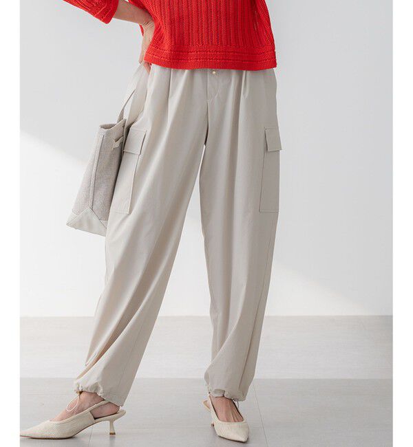 23区「【撥水加工/洗える】ナイロン2WAYストレッチ パラシュート パンツ」|その他|ベージュ系