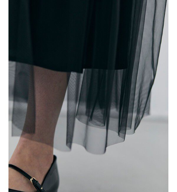 BEIGE,「【洗える・GISELe 4月号掲載】KALMIA / ノースリーブチュールドレス」|ワンピース|