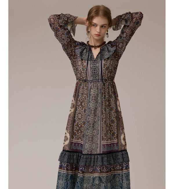 GRACE CONTINENTAL「ペイズリープリントドレス」|ワンピース|