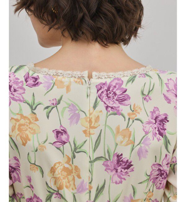 GRACE CONTINENTAL「ボタニカルプリントティアードワンピース」|ワンピース|