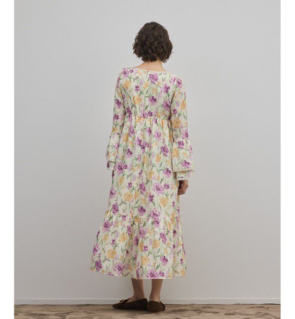 GRACE CONTINENTAL「ボタニカルプリントティアードワンピース」|ワンピース|