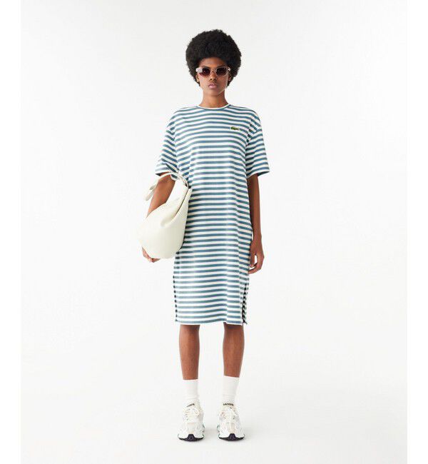 LACOSTE「バイカラーボーダーTシャツドレス」|ワンピース|