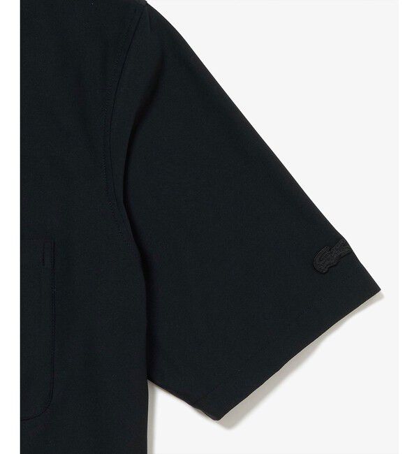 LACOSTE「ワンポイントロゴ オーバーサイズ ポケット半袖Tシャツ 透け防止 速乾 ストレッチ」|Tシャツ・カットソー|