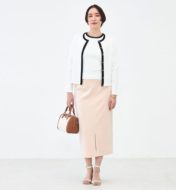 NOLLEY'S sophi「《アンサンブル対応》 《手洗い可能》マルチファンクションクルーネックカーディガン」|カーディガン|