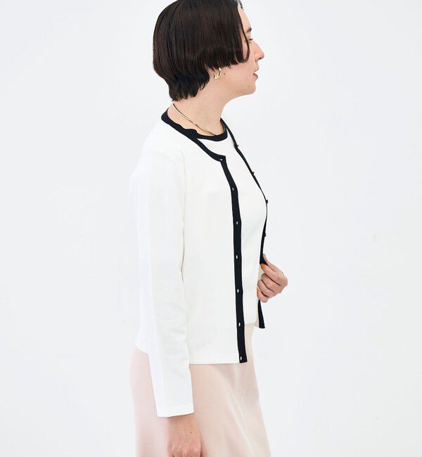 NOLLEY'S sophi「《アンサンブル対応》 《手洗い可能》マルチファンクションクルーネックカーディガン」|カーディガン|