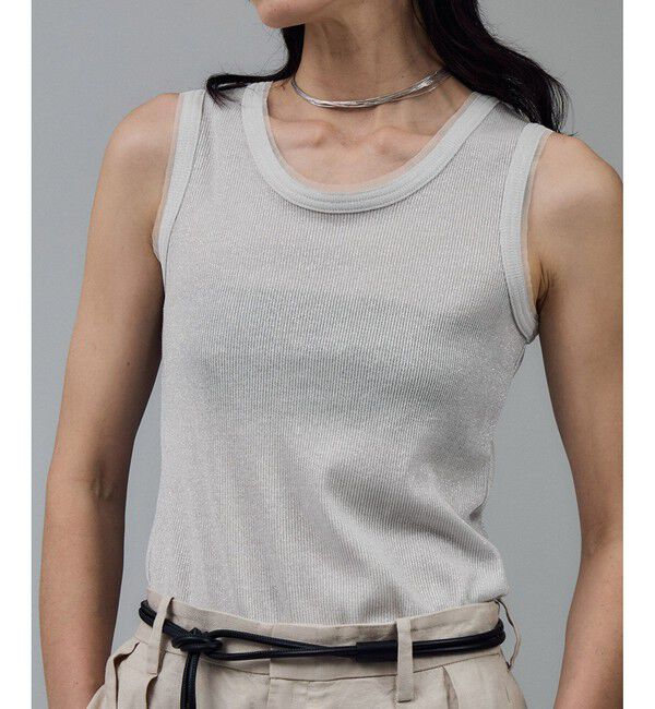 SALON adam et rope'「【WEB限定】ラメリブタンク」|タンクトップ|