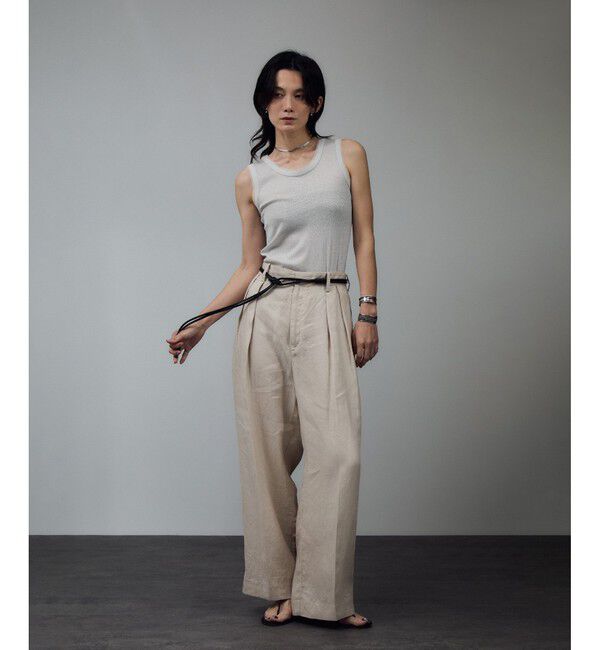 SALON adam et rope'「【WEB限定】ラメリブタンク」|タンクトップ|