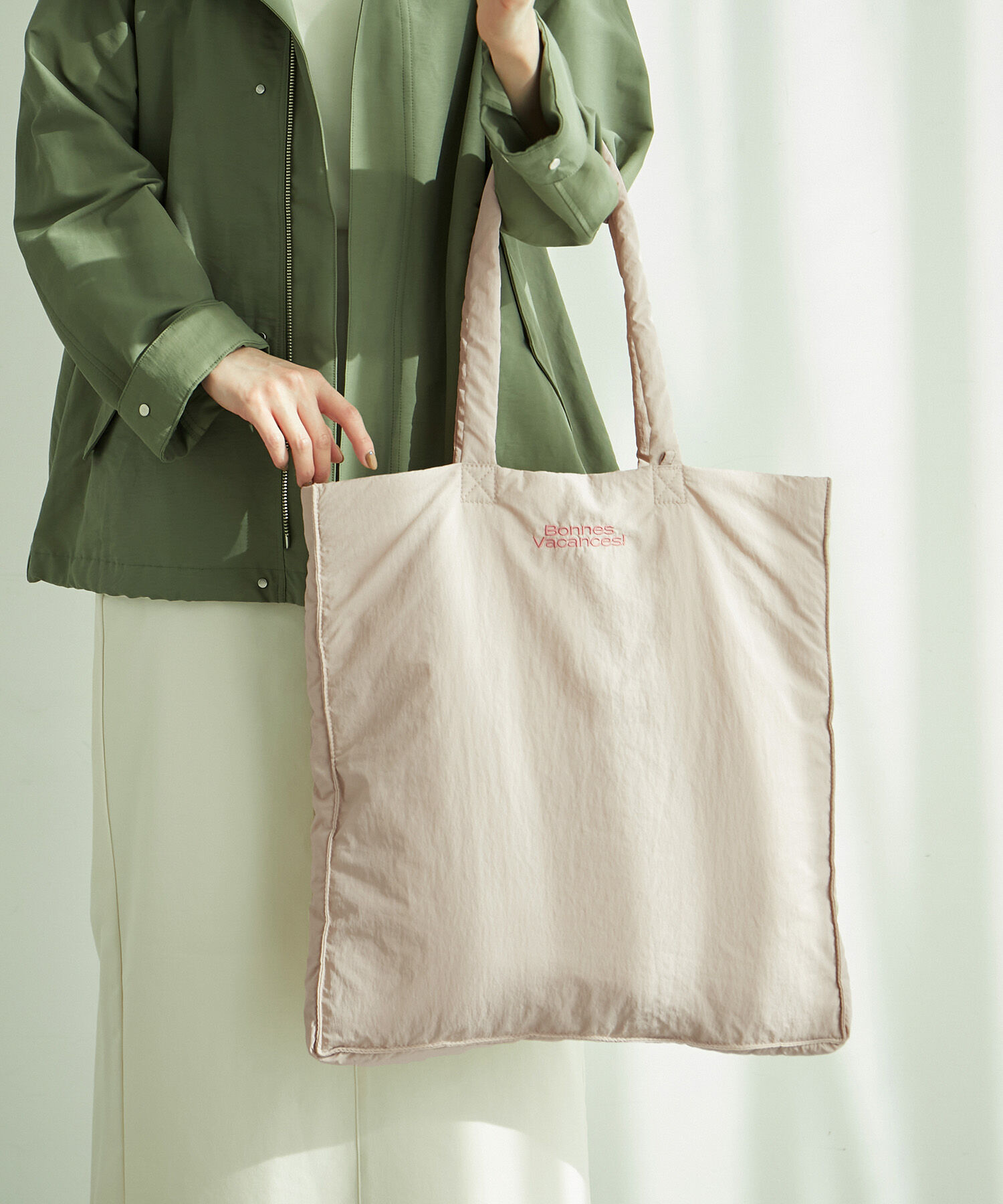 ROPE PICNIC PASSAGE「A4対応・撥水加工/マカロンカラーパディングトートバッグ」|トートバッグ|ベージュ(27)