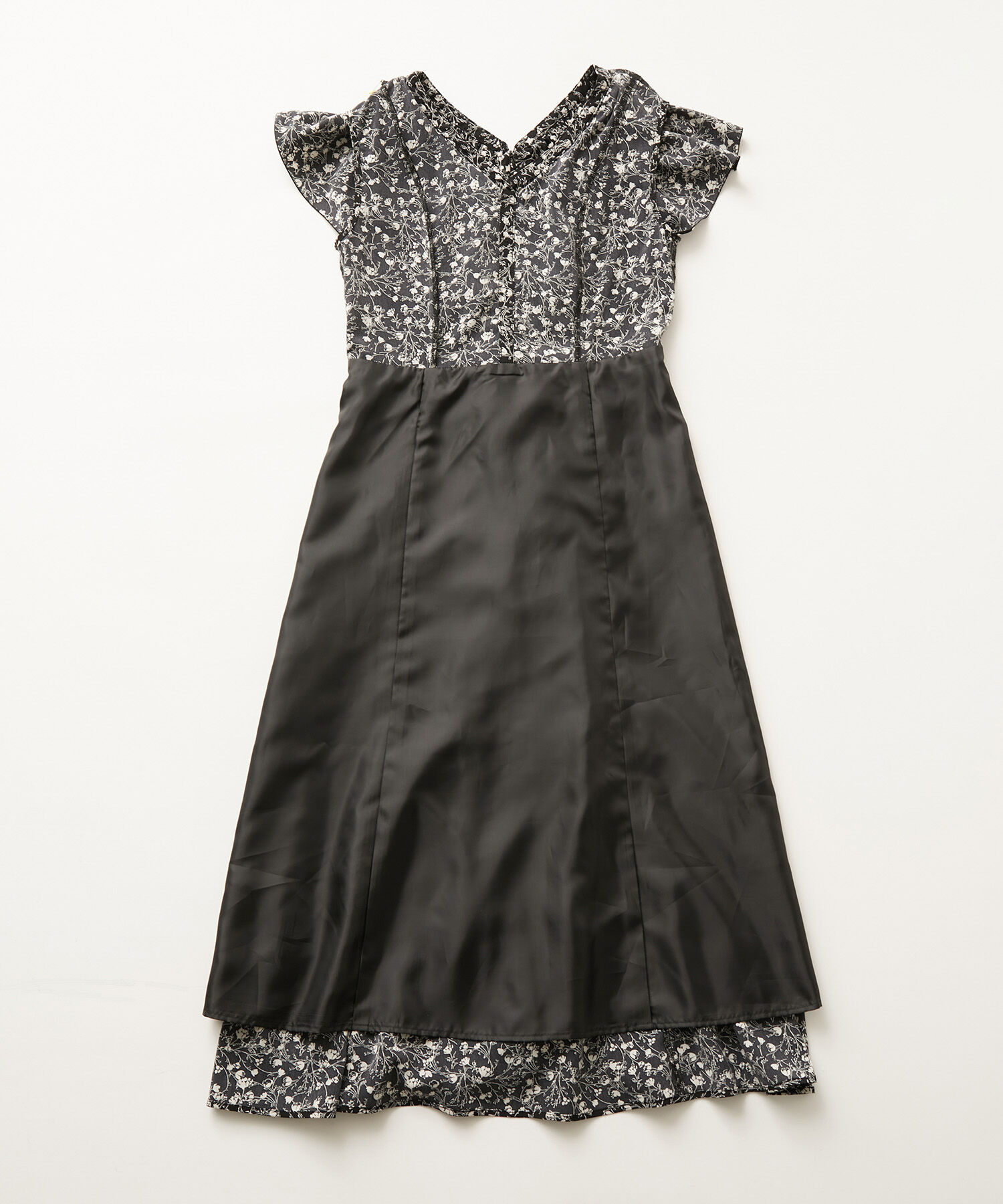 Rope&rsquo;Picnic「フラワープリントラッフルワンピース/リンクコーデ」|ワンピース|