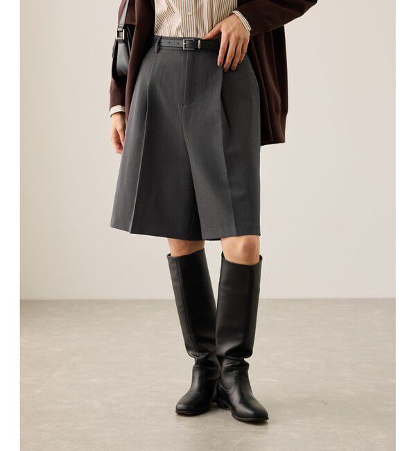 Rope&rsquo;Picnic「ウエストタックハーフパンツ」|チノ|