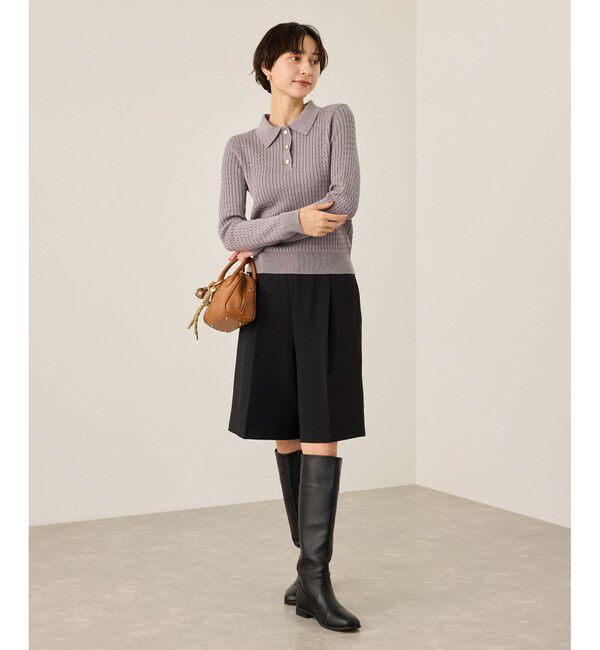 Rope&rsquo;Picnic「ウエストタックハーフパンツ」|チノ|