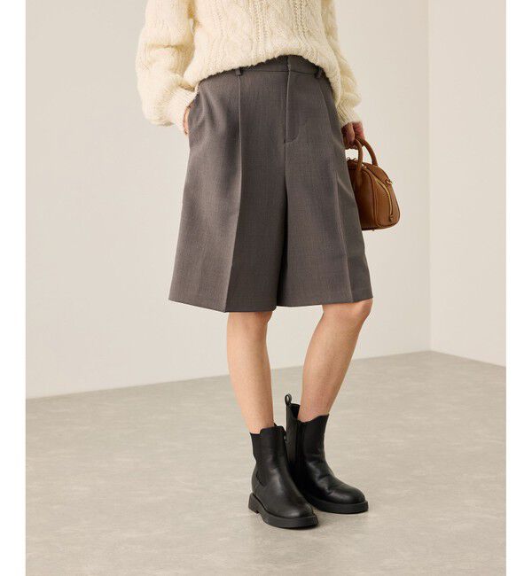 Rope&rsquo;Picnic「ウエストタックハーフパンツ」|チノ|