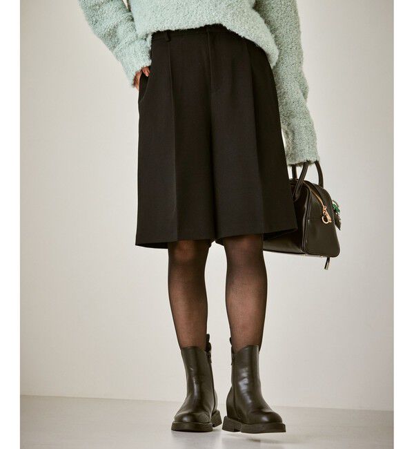 Rope&rsquo;Picnic「ウエストタックハーフパンツ」|チノ|