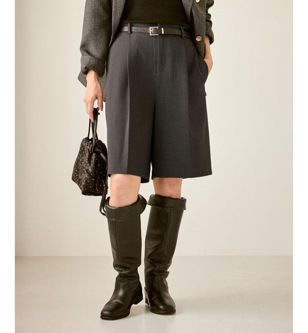 Rope&rsquo;Picnic「ウエストタックハーフパンツ」|チノ|