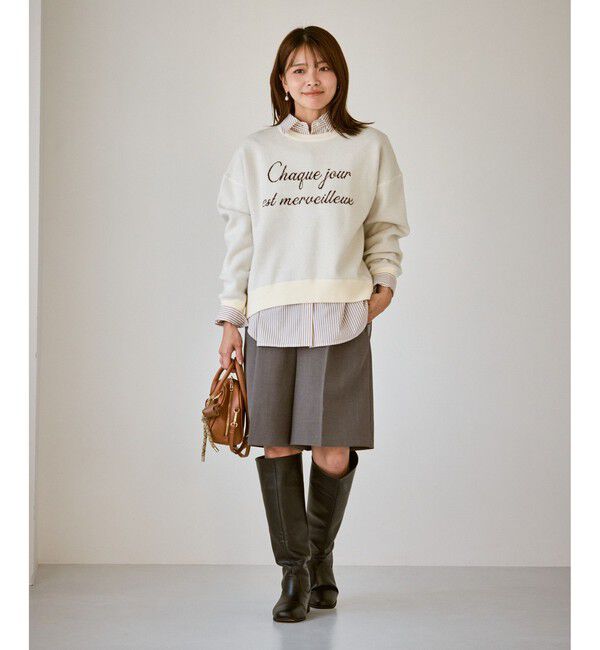 Rope&rsquo;Picnic「ウエストタックハーフパンツ」|チノ|