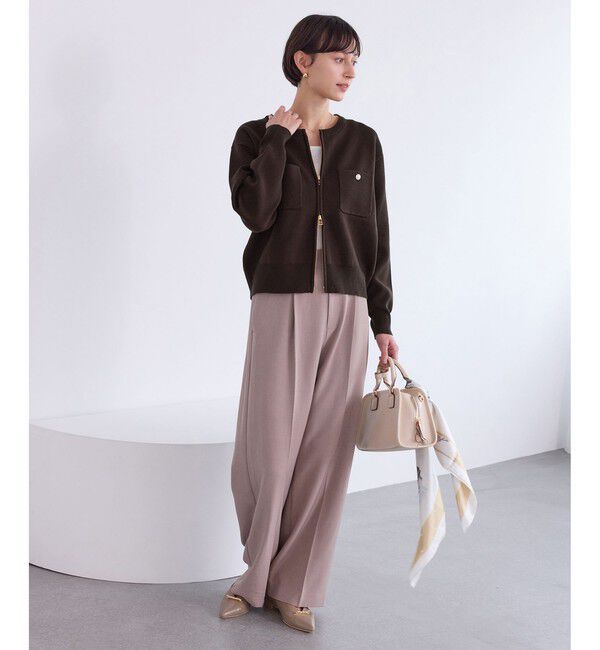 Rope&rsquo;Picnic「ミラノリブダブルジップニットカーディガン」|カーディガン|