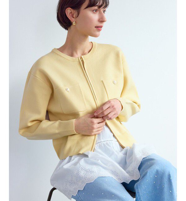 Rope&rsquo;Picnic「ミラノリブダブルジップニットカーディガン」|カーディガン|