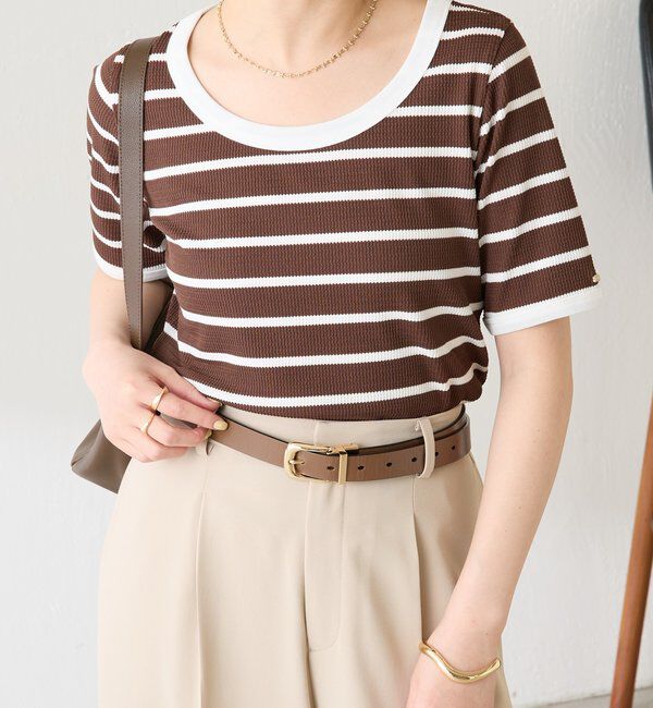  「サーマルボーダーハーフスリーブ」|Tシャツ・カットソー|