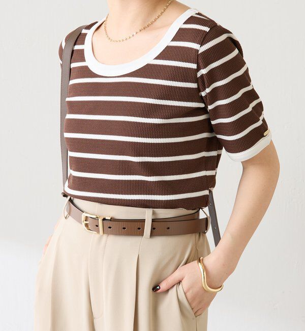  「サーマルボーダーハーフスリーブ」|Tシャツ・カットソー|