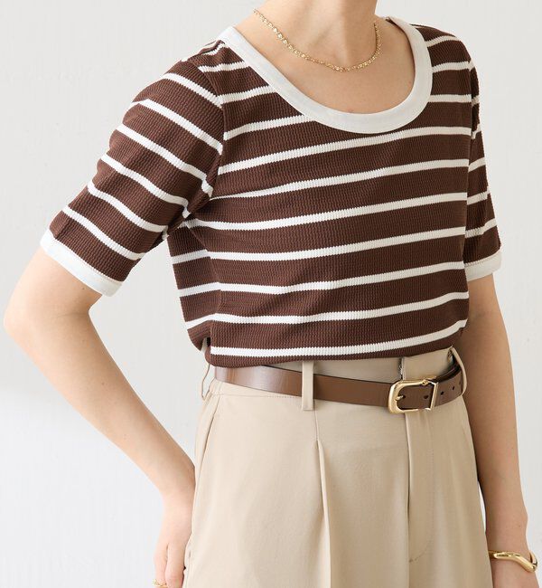  「サーマルボーダーハーフスリーブ」|Tシャツ・カットソー|