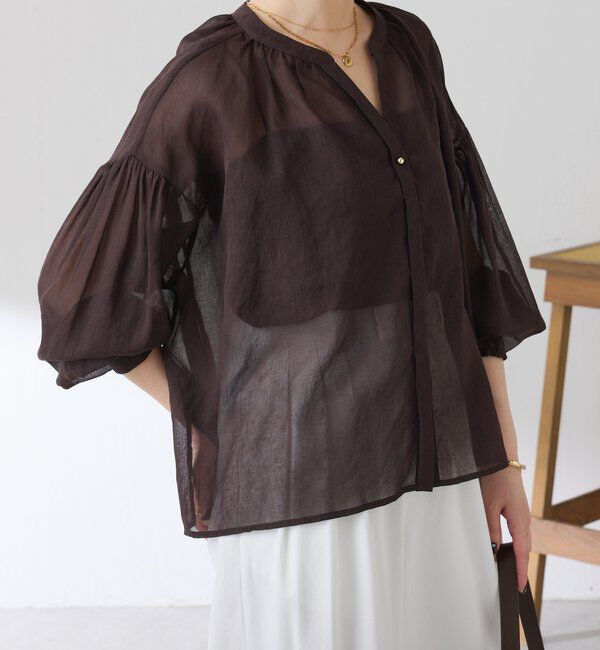  「スキッパーシアーブラウス」|シャツ・ブラウス|
