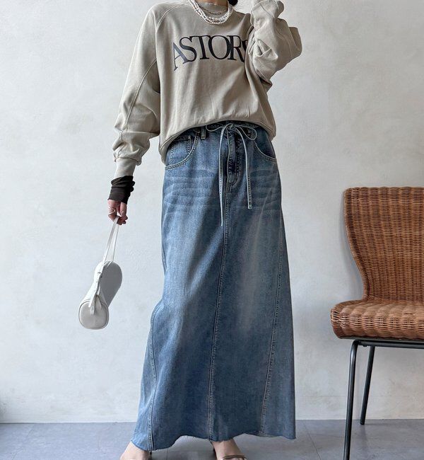  「【WEB限定】ロゴプリントクルーネック裏毛プルオーバー」|Tシャツ・カットソー|