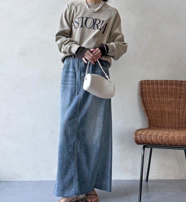  「【WEB限定】ロゴプリントクルーネック裏毛プルオーバー」|Tシャツ・カットソー|