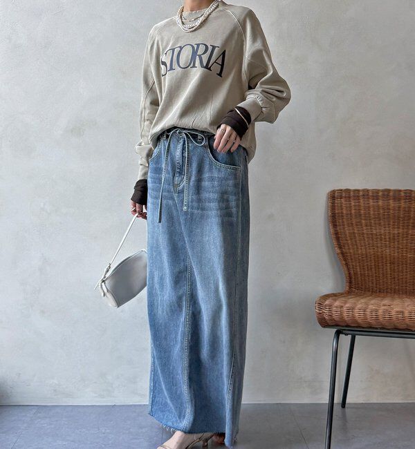  「【WEB限定】ロゴプリントクルーネック裏毛プルオーバー」|Tシャツ・カットソー|