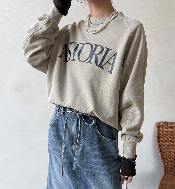  「【WEB限定】ロゴプリントクルーネック裏毛プルオーバー」|Tシャツ・カットソー|