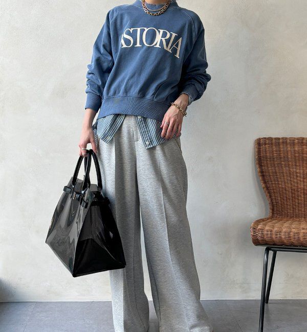  「【WEB限定】ロゴプリントクルーネック裏毛プルオーバー」|Tシャツ・カットソー|