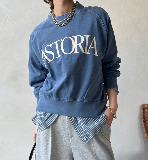  「【WEB限定】ロゴプリントクルーネック裏毛プルオーバー」|Tシャツ・カットソー|