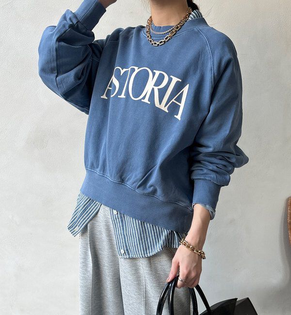  「【WEB限定】ロゴプリントクルーネック裏毛プルオーバー」|Tシャツ・カットソー|