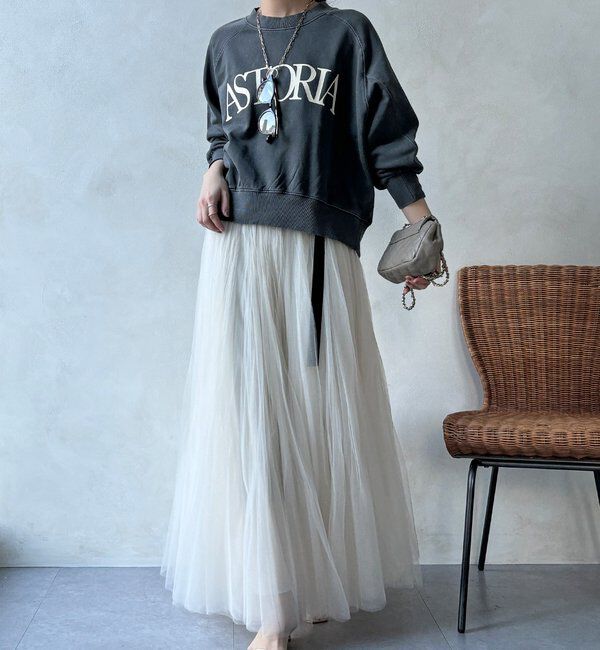  「【WEB限定】ロゴプリントクルーネック裏毛プルオーバー」|Tシャツ・カットソー|