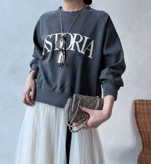  「【WEB限定】ロゴプリントクルーネック裏毛プルオーバー」|Tシャツ・カットソー|