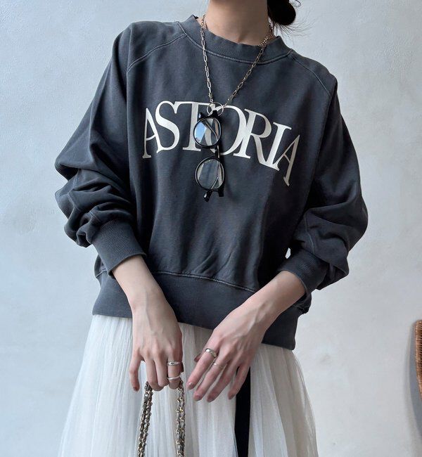  「【WEB限定】ロゴプリントクルーネック裏毛プルオーバー」|Tシャツ・カットソー|