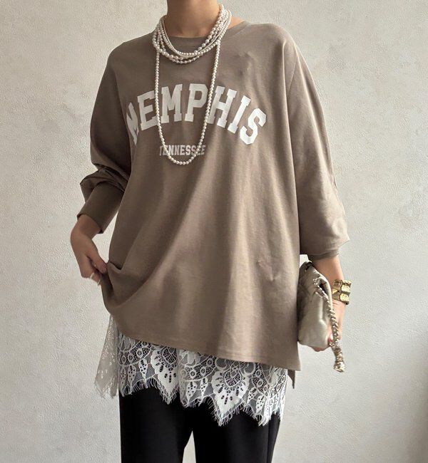 「【WEB限定】MEMPHISドルマンロゴロンTEE」|Tシャツ・カットソー|